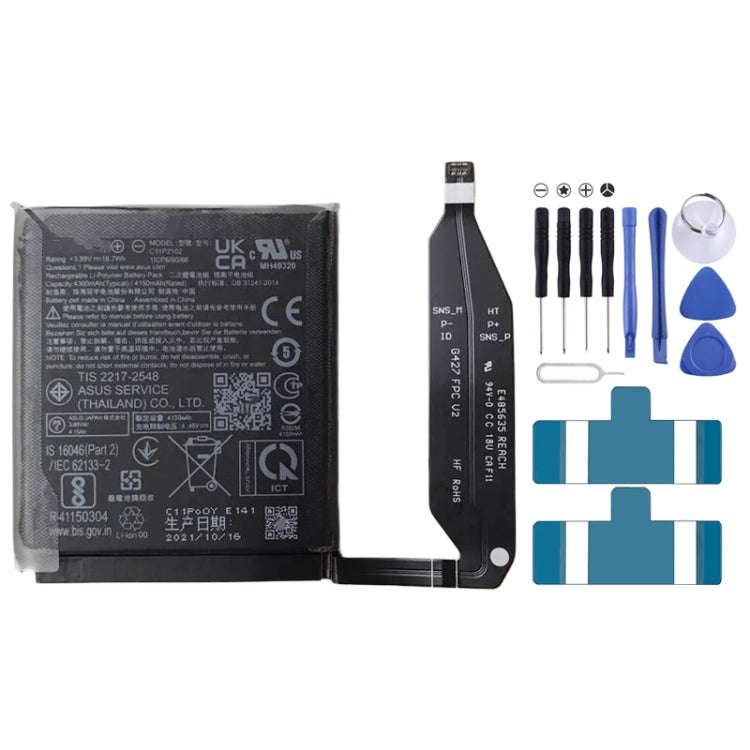 Sostituzione batteria 4300mAh per ASUS Zenfone 9 ZS696KS C11P2102, For ASUS Zenfone 9 Sostituzione batteria 4300mAh per ASUS Zenfone 9 ZS696KS C11P2102, For ASUS Zenfone 9